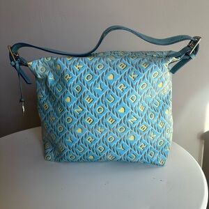 Vintage Dooney & Bourke Hearts edition Coated Canvas hobo Shoulder Bag